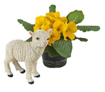 Preview: Dekoratives Lamm – Niedliche Tierfigur für Garten & Zuhause